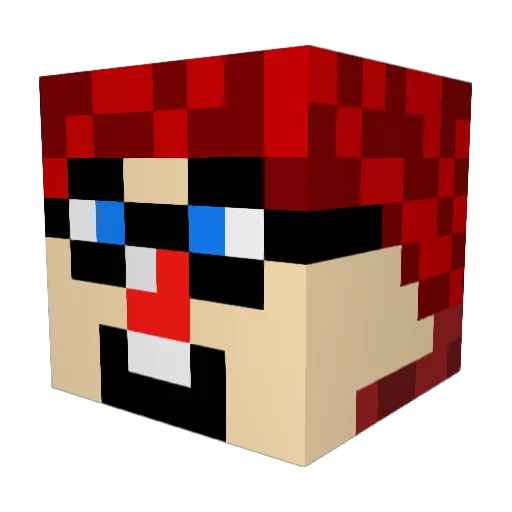 Rxztr Minecraft avatar head, 3D render