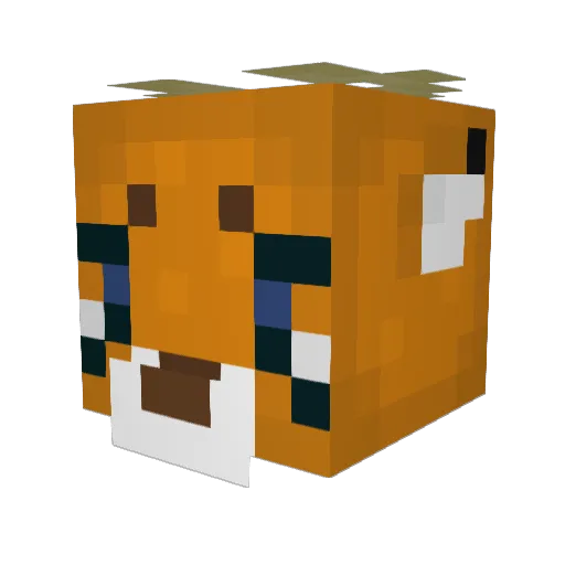 Ry0jin Minecraft avatar head, 3D render