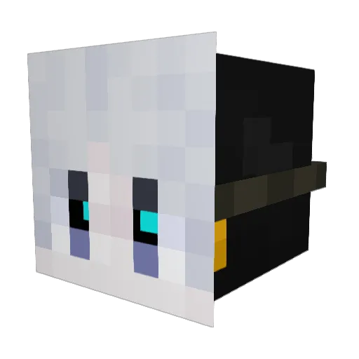 RyBacKII Minecraft avatar head, 3D render