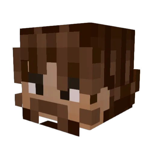 RyBread09 Minecraft avatar head, 3D render