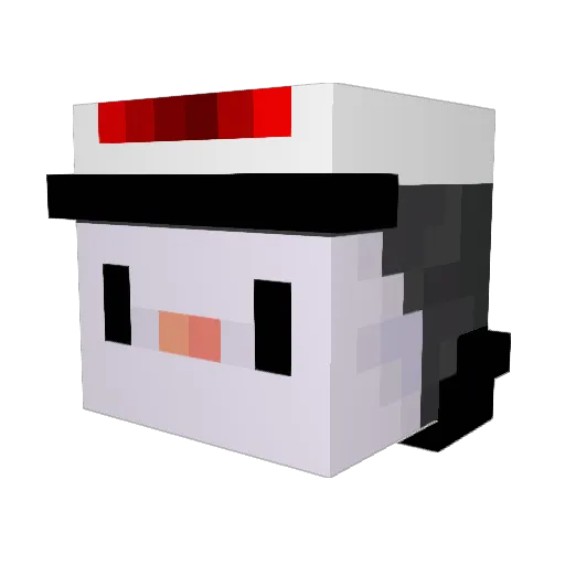 RyRoChi Minecraft avatar head, 3D render