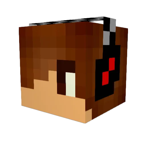 RyTechGaming Minecraft avatar head, 3D render