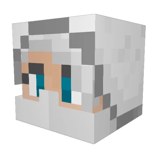 RyZe7x Minecraft avatar head, 3D render