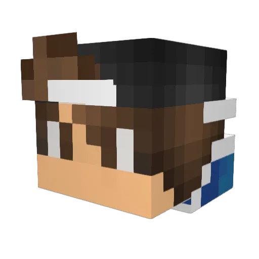 RyanAzdego Minecraft avatar head, 3D render