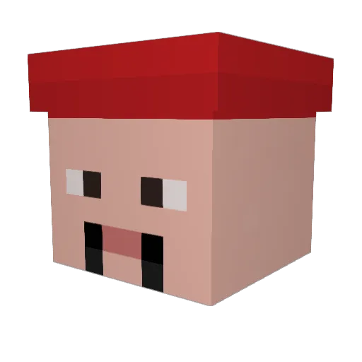 RyanBudiwarman Minecraft avatar head, 3D render