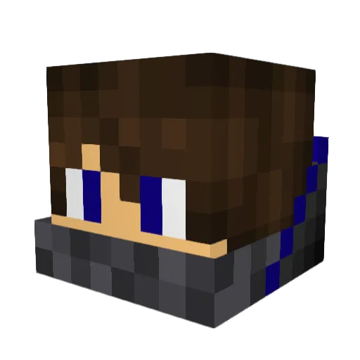 RyanChan526 Minecraft avatar head, 3D render