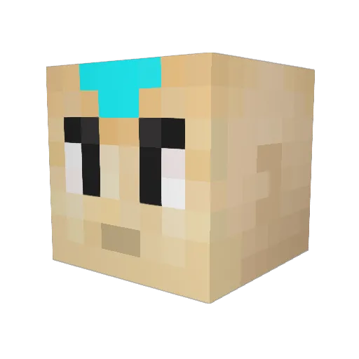 RyanCorrella Minecraft avatar head, 3D render