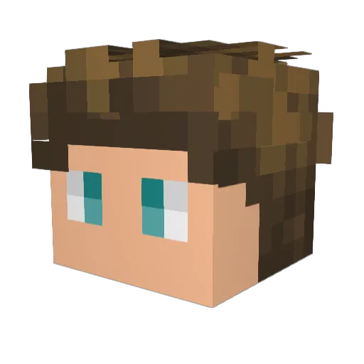 RyanLong Minecraft avatar head, 3D render
