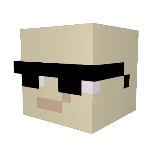 RyanMTHS Minecraft avatar head, 3D render