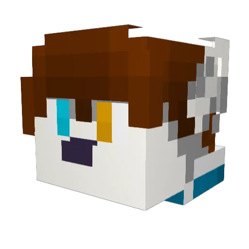 RyanRCV Minecraft avatar head, 3D render