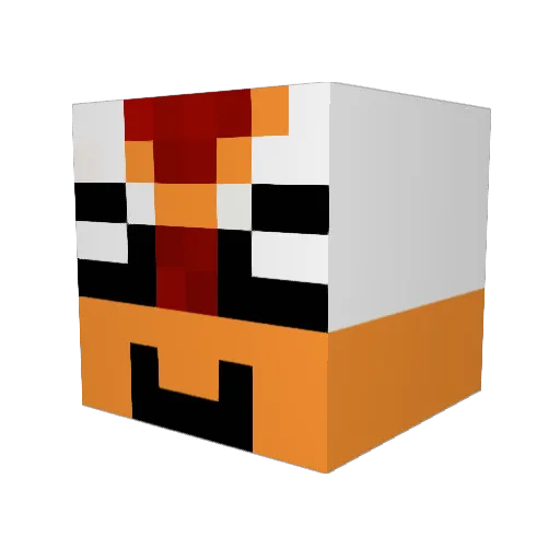 RyanTheLion1 Minecraft avatar head, 3D render