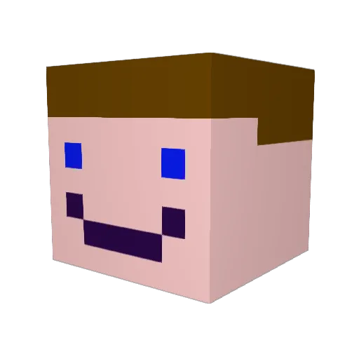 RyanTheWall Minecraft avatar head, 3D render