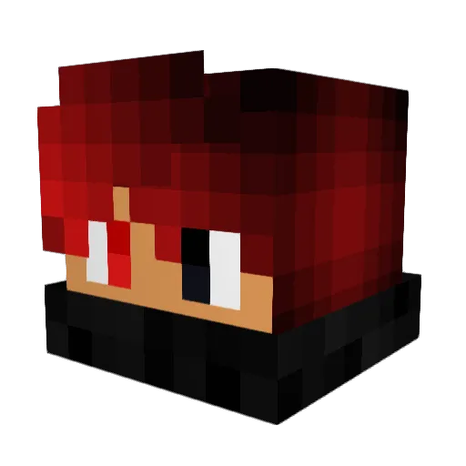 RyanThunder Minecraft avatar head, 3D render
