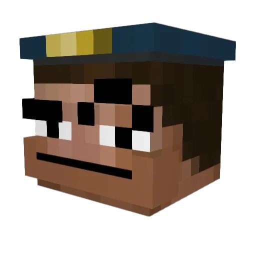 Ryanamigo Minecraft avatar head, 3D render