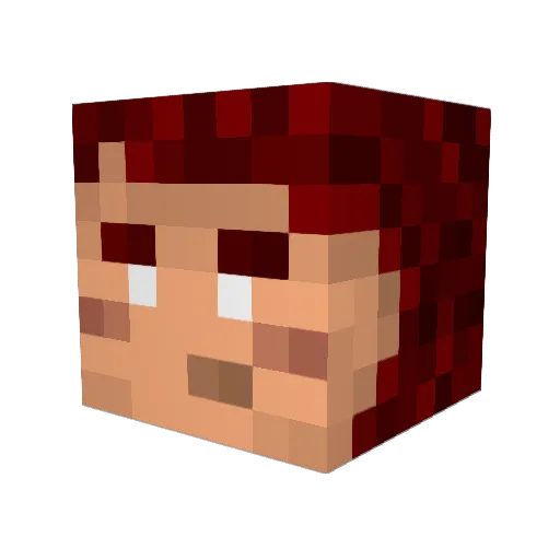 RyanandLink Minecraft avatar head, 3D render