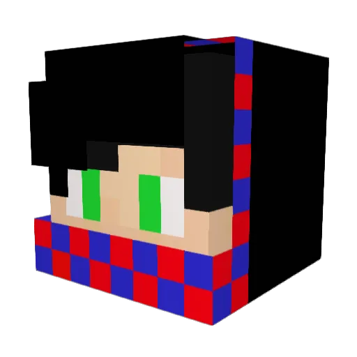 Ryancvg Minecraft avatar head, 3D render
