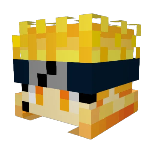 Ryanster351 Minecraft avatar head, 3D render