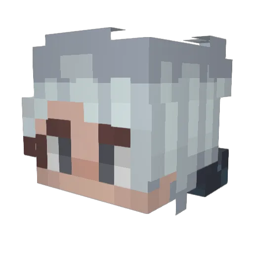 Ryarcius Minecraft avatar head, 3D render
