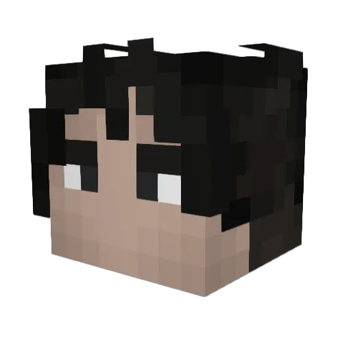 Ryasaur Minecraft avatar head, 3D render