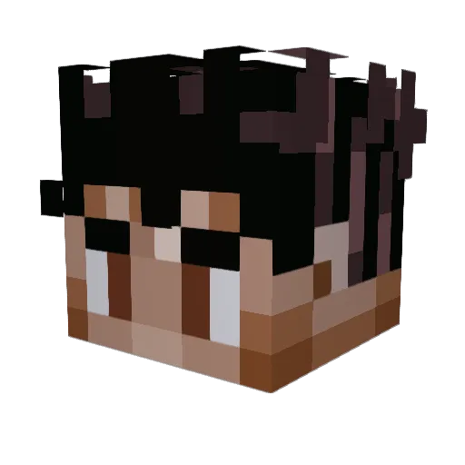 Ryav Minecraft avatar head, 3D render