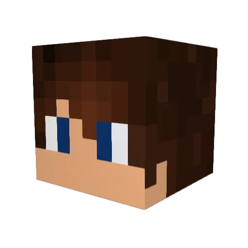 Rybaa3 Minecraft avatar head, 3D render