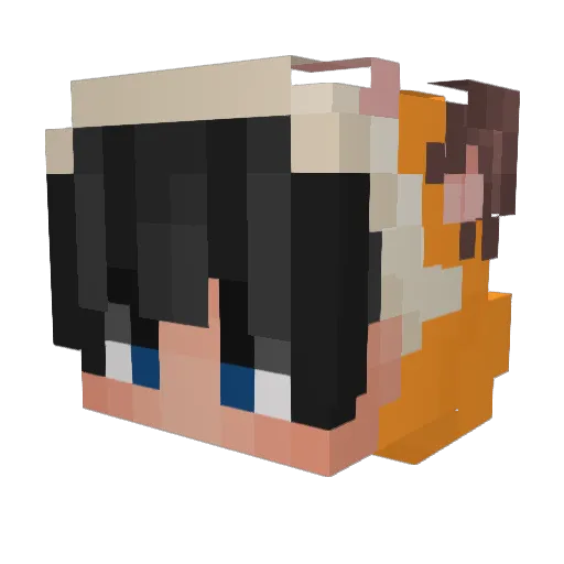 Rybak_TV Minecraft avatar head, 3D render