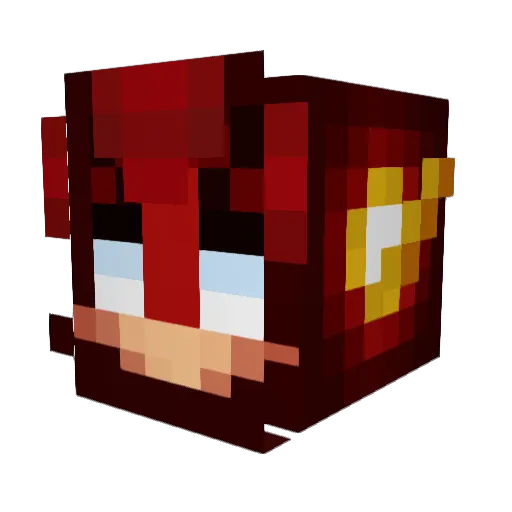 Rybella08 Minecraft avatar head, 3D render