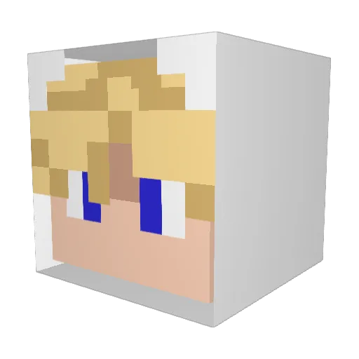 RybickaBuba Minecraft avatar head, 3D render