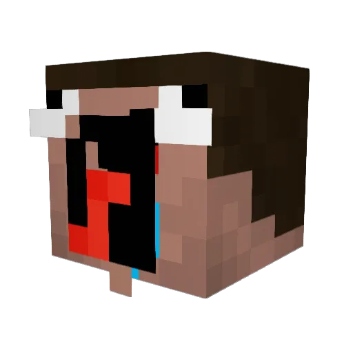 RyboX1 Minecraft avatar head, 3D render