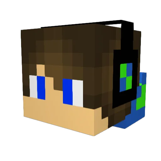 RyceBun Minecraft avatar head, 3D render