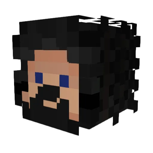 Rycerzyk Minecraft avatar head, 3D render