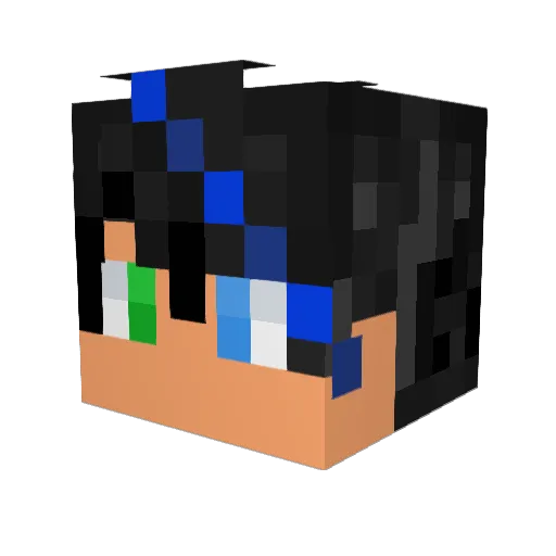 Rycese Minecraft avatar head, 3D render