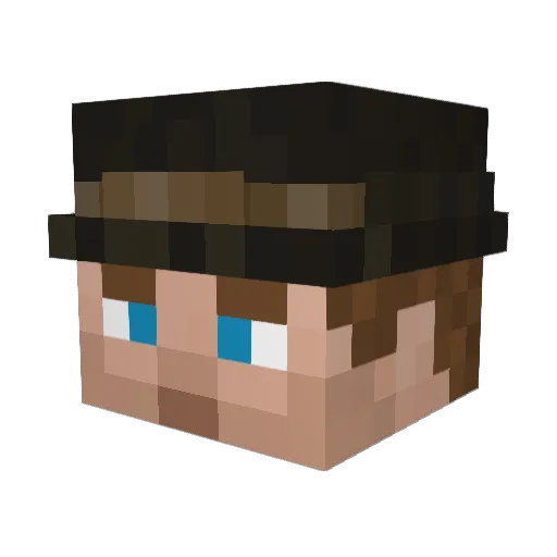 Ryckarth Minecraft avatar head, 3D render