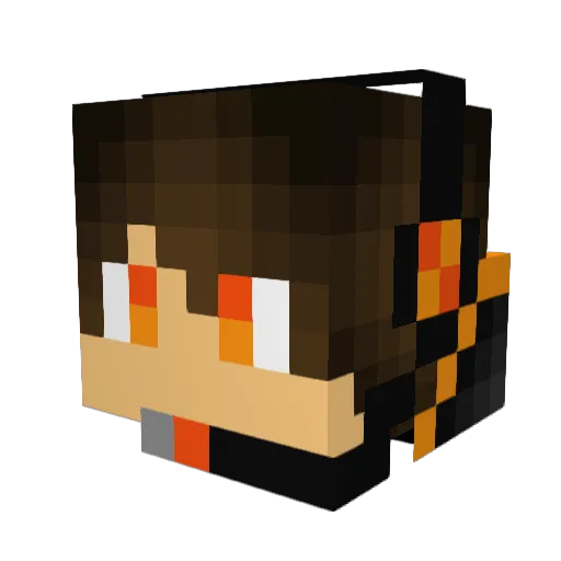 Rycraft_y Minecraft avatar head, 3D render