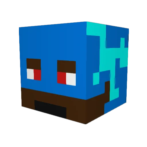 Ryderof4 Minecraft avatar head, 3D render
