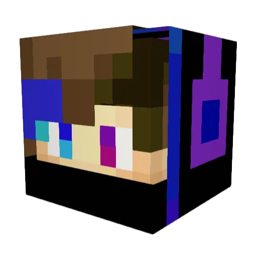 Ryderzon Minecraft avatar head, 3D render