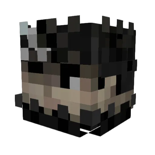 Rydewr Minecraft avatar head, 3D render