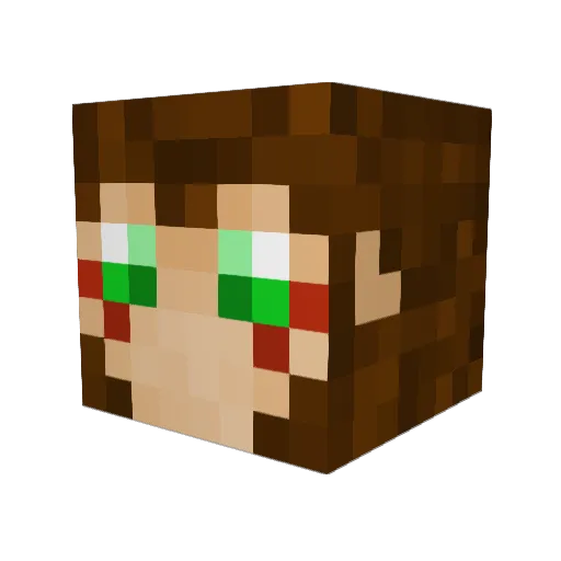 Rydona_ Minecraft avatar head, 3D render