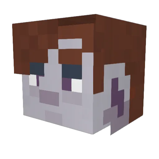 Rydyekal Minecraft avatar head, 3D render