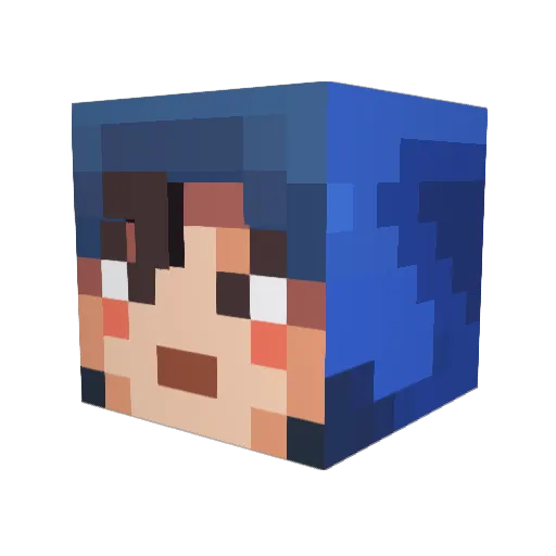 Ryendel Minecraft avatar head, 3D render