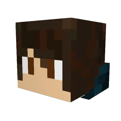 Ryergog Minecraft avatar head, 3D render