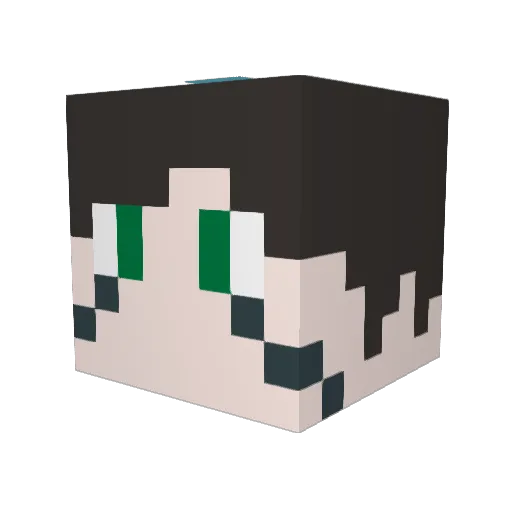 Ryezle Minecraft avatar head, 3D render