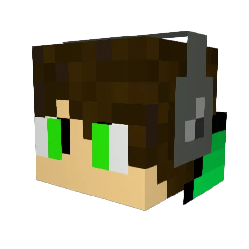 RyftGalaxy Minecraft avatar head, 3D render
