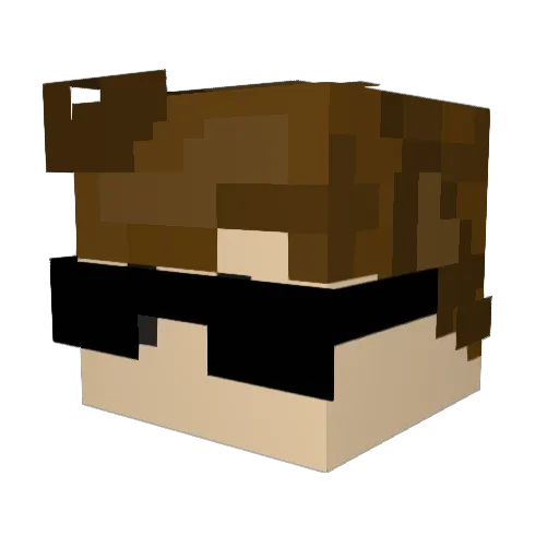 Ryg7 Minecraft avatar head, 3D render