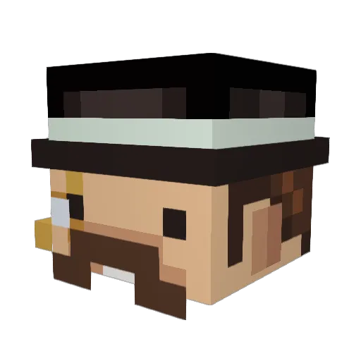 Rygoscepter Minecraft avatar head, 3D render