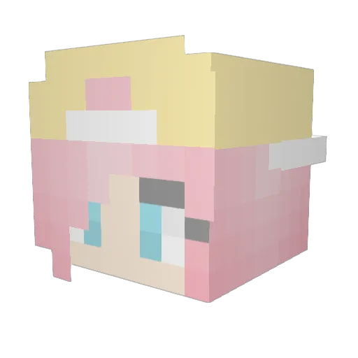Ryhandry Minecraft avatar head, 3D render