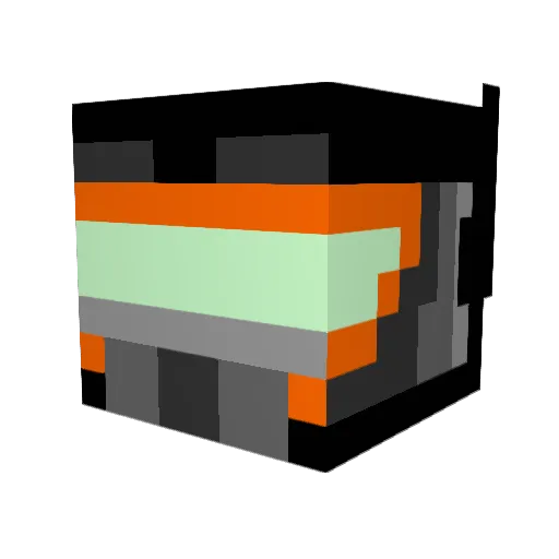 Ryhozine Minecraft avatar head, 3D render