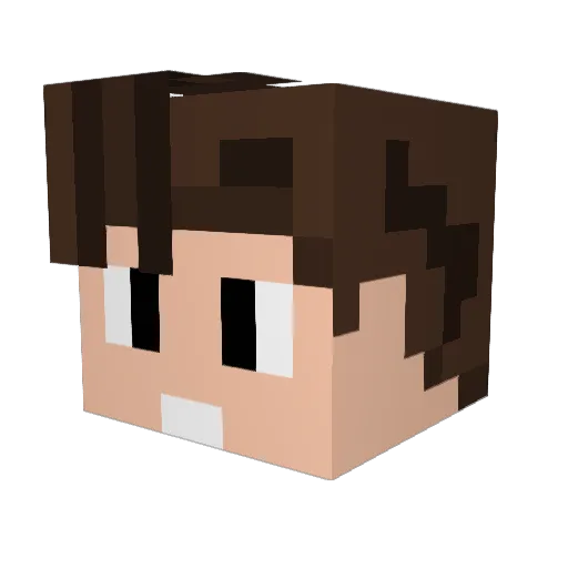 Ryhtm Minecraft avatar head, 3D render