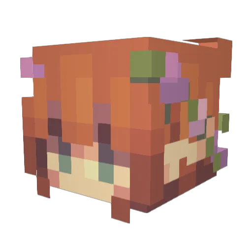 Ryieahna Minecraft avatar head, 3D render