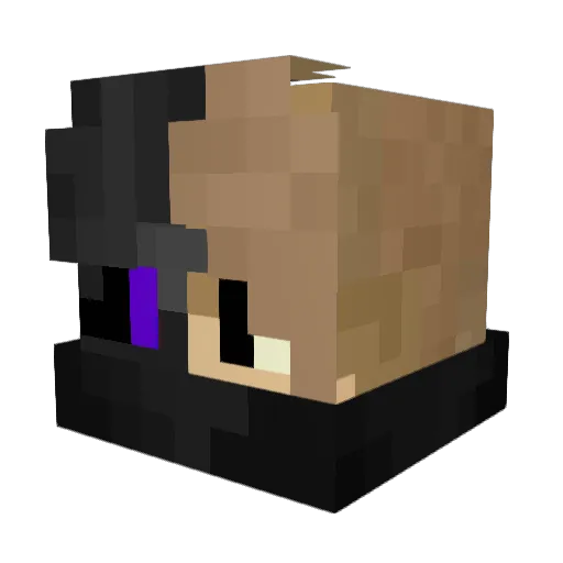 Ryikku Minecraft avatar head, 3D render